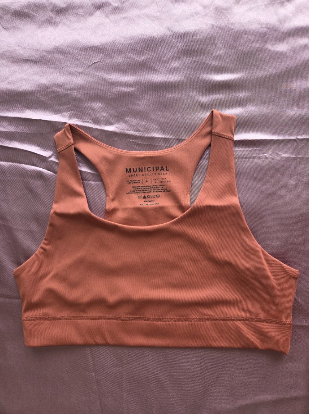 NWT Women's Municipal Rust  Racerback Sports Bra - Size L